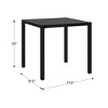 WestinTrends Playa 31.5" Iron Metal Frame Outdoor Square Patio Dining Table - 3 of 4