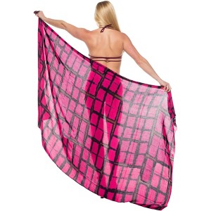 LA LEELA Women's Bikini Skirt Beachwear Sarong Coverups Swimsuit Swim Cover Up Summer Wraps Swimwear Beach Wrap Skirts for Women One Size Red,Tie Dye - 1 of 4