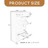 Slim Tipping Bucket Shoe Cabinet Set with 4 Flip Drawers, Wood Grain Pattern Top Shoe Storage Solution with Adjustable Panel - Leovsnove - 4 of 4