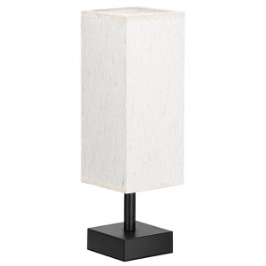 Itopfox Small Table Lamp for Bedroom - Minimalist Night Stand Light with Square Fabric Shade, Desk Reading Lamp for Kids Room Living Room Office Dorm - 1 of 4