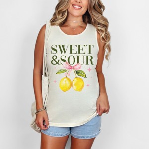 Simply Sage Market Sweet & Sour Lemon Garment Dyed Tank - 1 of 3