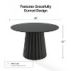 Dovelina Mid-Century Wood Round Dining Table Kitchen Table Dining Room Table for 4 People - 46", Black - 4 of 4