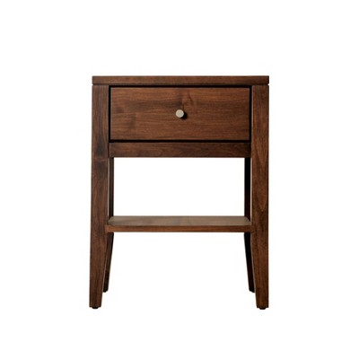 Myandra Solid Maple Wood Drawer Nightstand Espresso - HOMES: Inside + Out