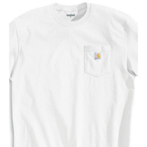 Carhartt Men's Loose Fit Heavyweight Logo Pocket Work T-Shirt Big And Tall - K87-984_X - 1 of 2