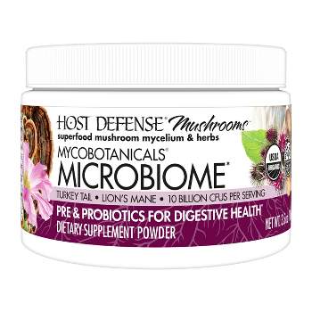 Host Defense MycoBotanicals Microbiome Powder, Mushroom Supplement, Plain, 3.5 oz