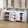 Christopher Knight Home Lucian Modern 84" Double-Sink Bathroom Vanity with Ceramic Sinks, 3 Drawers and Adjustable Shelves - 2 of 4