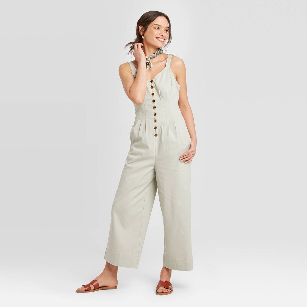 Women's Mid-Rise Sleeveless Ankle length Straight Leg Jumpsuit - Universal Thread Gray 6 was $29.99 now $20.99 (30.0% off)