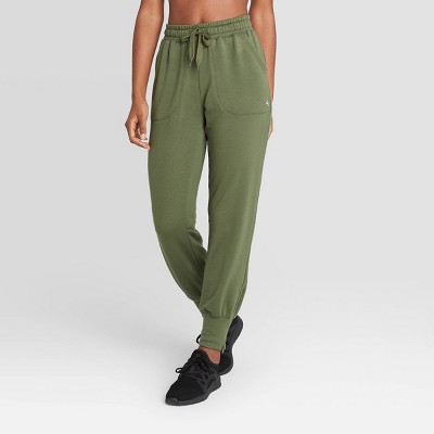 olive green jogger pants womens