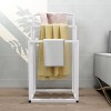 ChicFurnit Bathroom Towel Holder Metal Freestanding 3 Tier Hand Towel Organizer for Stylish Storage, White, 34.84"*18.9"*2.17" - 2 of 4