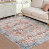 Vintage Area Rug – Washable Low-Pile Carpet, Non-Slip Soft Floor Rug for Living Room, Bedroom & Dining Room - 4 of 4