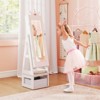 Tangkula Swivel Kids Jewelry Cabinet w/ Lights Full-Length Mirror & Built-in Mirror - 2 of 4