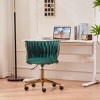 Office Desk Chair, Upholstered Swivel Chair With Adjustable Swivel Wheels, Office Chair For Living Room, Accent Chairs Swivel-Cuddlewood - 3 of 4