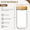 4-pack 24oz Glass jars with Airtight Lids, Overnight Oats Containers, Wide mouth Mason Salad jars, Glass Food Storage Containers for Snacks Yogurt - 2 of 4