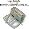 Clotth Womens RFID Blocking Wallet - Large Capacity PU Leather Zip Around Clutch with Detachable Wristlet, Easy to Use for Daily & Travel - 4 of 4