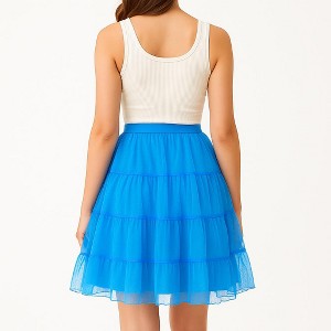 Malco Modes Women’s Halloween Petticoat Skirt – Fluffy Crinoline Slip for Witch, Vampire, and Cosplay Costumes – Yellow - 1 of 4