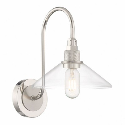 Norwell Lighting Charis 1 - Light Sconce in  Polished Nickel/Brushed Nickel