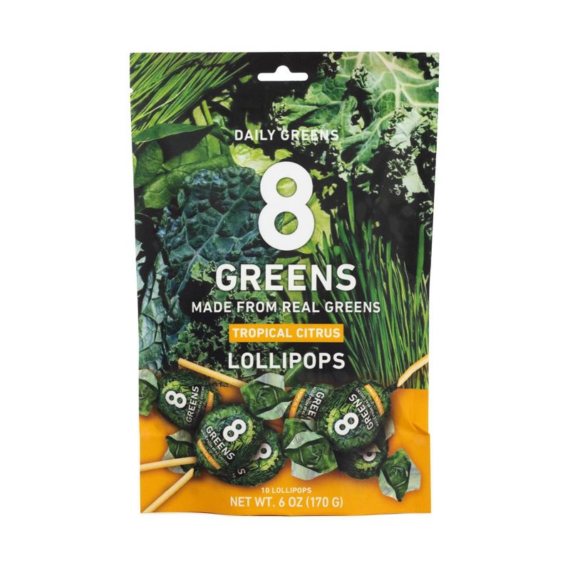 8Greens Lollipops Citrus Flavor Dietary Supplement - 10ct, 4 of 14