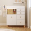 FUFU&GAGA Baby Changing Table Storage Cabinet Large Operating Table Four Drawers Leather Handles Solid Wood Table Corners Practical and Safe - 2 of 4