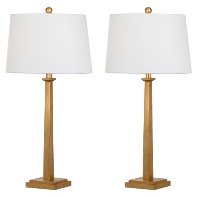 (Set of 2) 31.5" Andino Table Lamp Gold (Includes CFL Light Bulb) - Safavieh