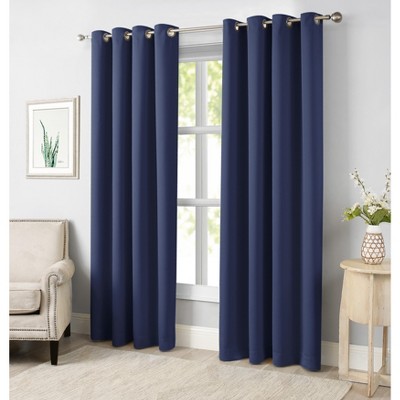 Saro Lifestyle Solid Color Blackout Window Curtains (Set of 2)