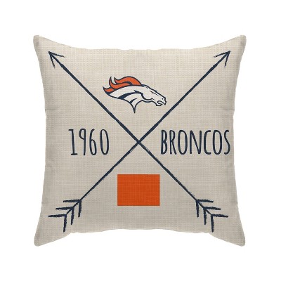 NFL Denver Broncos Cross Arrow Decorative Throw Pillow