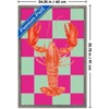 Trends International Reinders: Food - Pink Checkers Lobster Framed Wall Poster Prints - 3 of 4