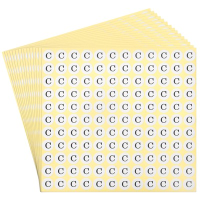 Unique Bargains Scrapbooking Crafts Round Self-Adhesive Alphabet Letter Stickers 15 Pcs