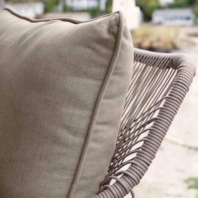 Natural Tan Recycled Fabric Outdoor Deep Seat Cushion Set