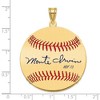 Black Bow Jewelry 14K Gold Plated Monte Irvin Signature LG Enamel Baseball Pendant - 4 of 4