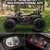 24V Ride On UTV,130W Electric Powered UTV with Remote Control,Spring Suspension,LED Light, 4 Shock Absorbers,Music,UTV for Kids - 4 of 4