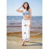 LA LEELA Women's Beach Wrap Bikini Swimwear Swim Cover Up Skirt Summer Wraps Beachwear Sarong Coverups Swimsuits for Women One Size White,Solid - 3 of 4