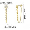 Gold and Sterling Silver Dangle Earrings for Women: Trendy Chain Drop Earrings - 3 of 4