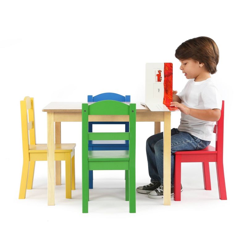 5pc Kids' Wood Table and Chair Set - Humble Crew, 6 of 11