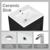 Lyngins 18" Freestanding Bathroom Vanity with Ceramic Sink, Vanity Cabinet with Door Shelf & Adjustable Shelf, Bathroom Storage Cabinet - 2 of 4