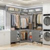 Besiost 92-In Closet System Set with Wood Drawers, Corner Closet Organizer with Hanging Rods - 2 of 4