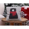 C&F Home 10" x 10" Winter Black Bear Small Christmas Throw Pillow - 4 of 4