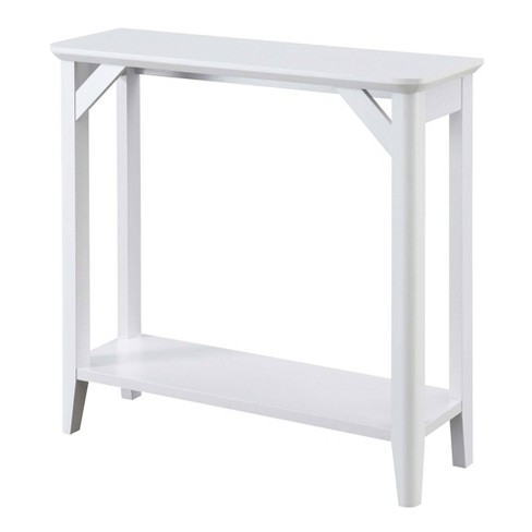 Winston Hall Table With Shelf White - Breighton Home: Rustic, Space ...
