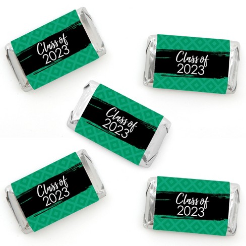 Big Dot Of Happiness 2023 Green Graduation Party - Mini Candy Bar