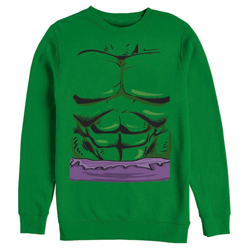 Men's Marvel Halloween Hulk Classic Costume Sweatshirt, 1 of 5