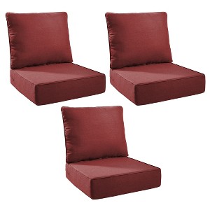 Gymojoy Outdoor Deep Seat Cushion Set 24 x 24 x 6 Inch - 3 Pair - 1 of 4