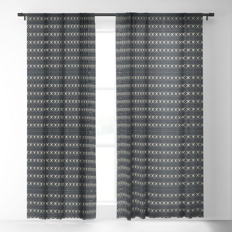 Holli Zollinger ADOBO MUDCLOTH DARK Single Panel Sheer Window Curtain - Deny Designs, 2 of 4