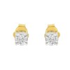 Haus of Brilliance Yellow Plated Sterling Silver 1/4 Cttw Diamond Stud Earring - 3 of 4