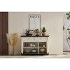 Bella Depot Farmhouse Kitchen Accent Cabinet, Large Storage Cabinet with Drawers and Doors - 2 of 4
