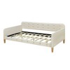 Sapphtopaz Daybed with 4 Support Legs Velvet Fabric Upholstered Bed Frame with Button Tufted and Slats Support for Apartment, Bedroom - 4 of 4