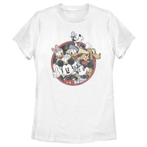 Women's Mickey & Friends Retro Group Shot T-Shirt - 1 of 4