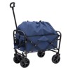 RISOKEYS Foldable Beach Wagon Cart-Lightweight & Collapsible Design with All-Terrain Wheels Load Bearing 225lbs for Camping,Outdoor - 2 of 4