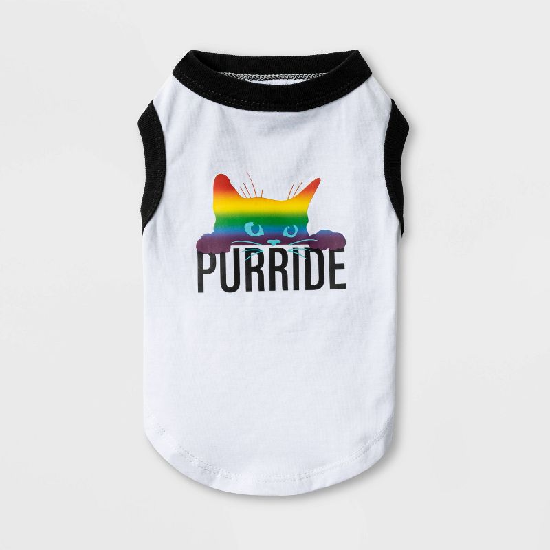 Purride Pride Dog and Cat Tank Shirt - White - Boots & Barkley™, 3 of 6
