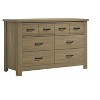 ORRD 51" Coffee Gray Dresser with 6 Drawers, Black Metal Handles, Anti-Tip Bracket, Modern Bedroom Storage - 3 of 4
