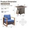 Buenhomino Outdoor Wicker Patio Furniture Set with Fire Pit Table, 5 Pieces Patio Conversation Sets with 4 Outdoor Patio Chairs and 1 Fire Pit Table - 3 of 4