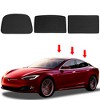 Unique Bargains Glass Roof Sunroof for Tesla Model S Polyester Automotive Sunshades Black 3 Pcs - image 2 of 4